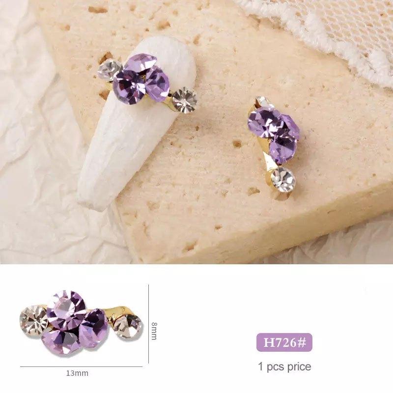 Glass Nail Rhinestone Metal Nail Art Charms DIY Decoration