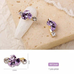 Glass Nail Rhinestone Metal Nail Art Charms DIY Decoration