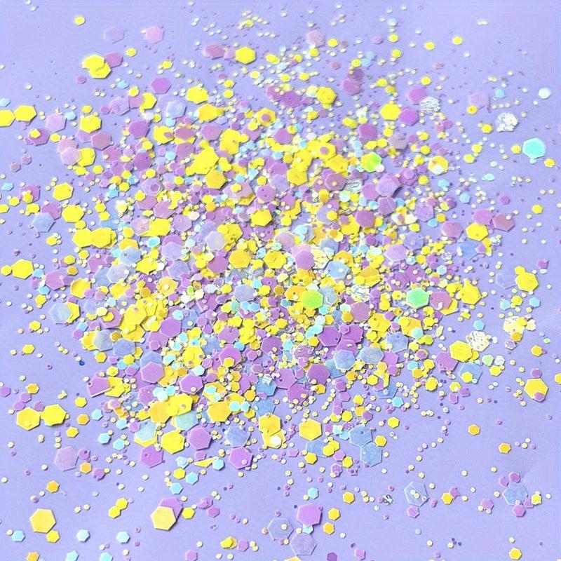 Mixed Chunky Nail Glitter Sequins Hexagon Flake for DIY or Nail Salons