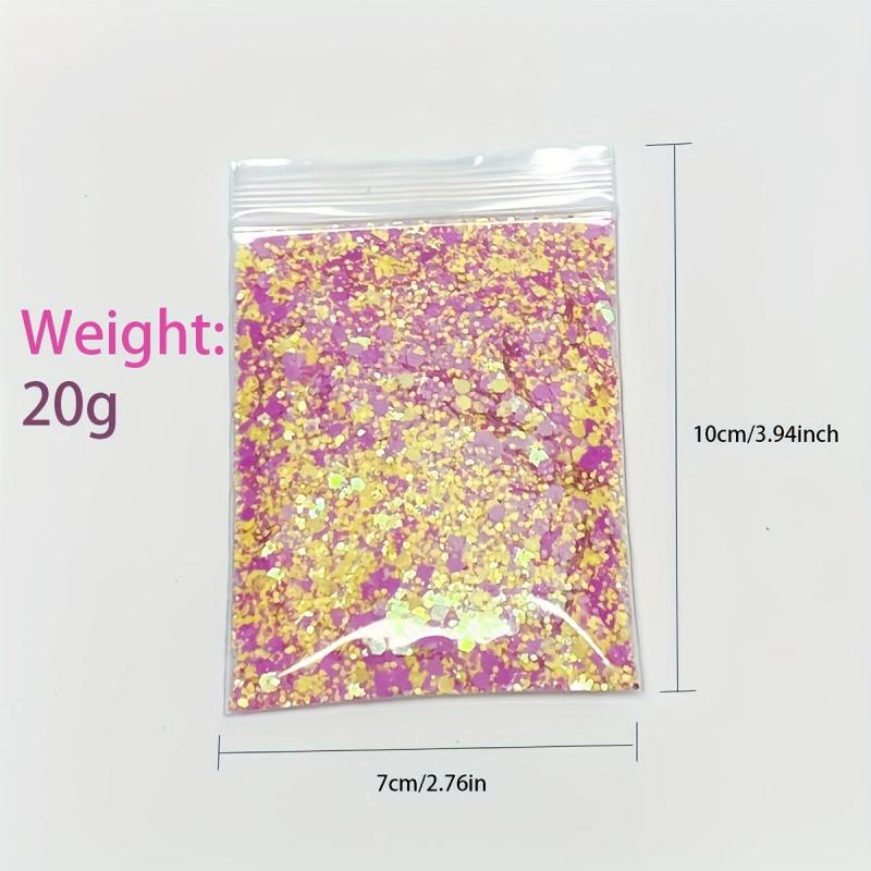 Mixed Chunky Nail Glitter Sequins Hexagon Flake for DIY or Nail Salons