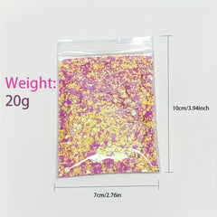 Mixed Chunky Nail Glitter Sequins Hexagon Flake for DIY or Nail Salons