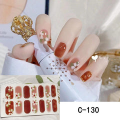 Y2K Nail Strips 3D Full Wraps Nail Polish Sticker Self Adhesive Nail Art Decal