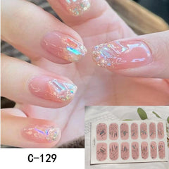 Y2K Nail Strips 3D Full Wraps Nail Polish Sticker Self Adhesive Nail Art Decal