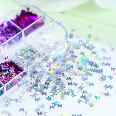 3D Butterfly Nail Art Glitter Sparkly Laser Sequin Acrylic Paillettes