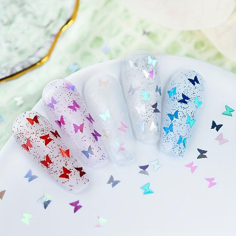 3D Butterfly Nail Art Glitter Sparkly Laser Sequin Acrylic Paillettes