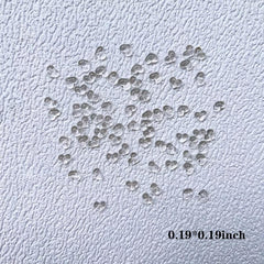 20 pcs Clear Love Heart Nail Art 3D Resin Manicure Accessories