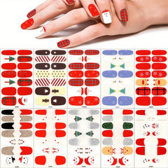 Christmas Nail Polish Stickers Snowflake Snowman Elk Santa Claus Christmas Tree