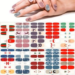 Christmas Nail Polish Stickers Snowflake Snowman Elk Santa Claus Christmas Tree