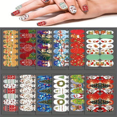 Christmas Nail Polish Stickers Snowflake Snowman Elk Santa Claus Christmas Tree