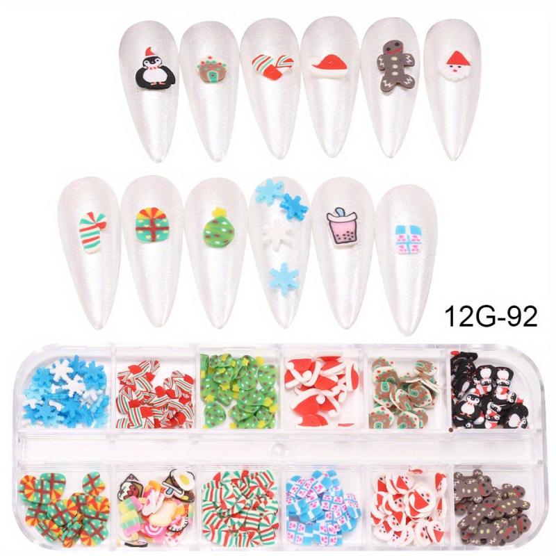 3D Christmas Nail Art Kit Santa Stars Xmas Tree Snowflake DIY Manicure