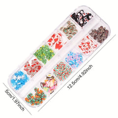 3D Christmas Nail Art Kit Santa Stars Xmas Tree Snowflake DIY Manicure