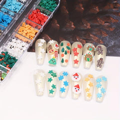 3D Christmas Nail Art Kit Santa Stars Xmas Tree Snowflake DIY Manicure