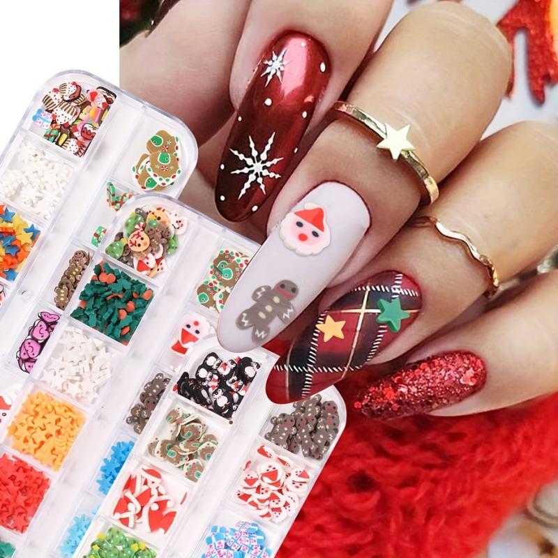 3D Christmas Nail Art Kit Santa Stars Xmas Tree Snowflake DIY Manicure