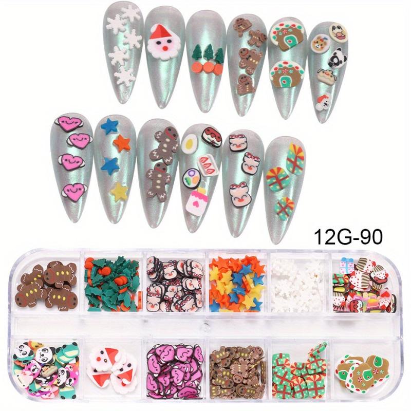 3D Christmas Nail Art Kit Santa Stars Xmas Tree Snowflake DIY Manicure