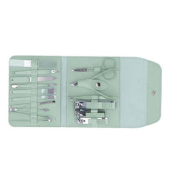 16 Pcs Manicure Set Portable Beauty Pliers Scissors Ear Spoon Storage Bag