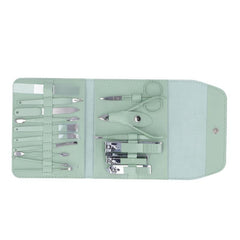 16 Pcs Manicure Set Portable Beauty Pliers Scissors Ear Spoon Storage Bag