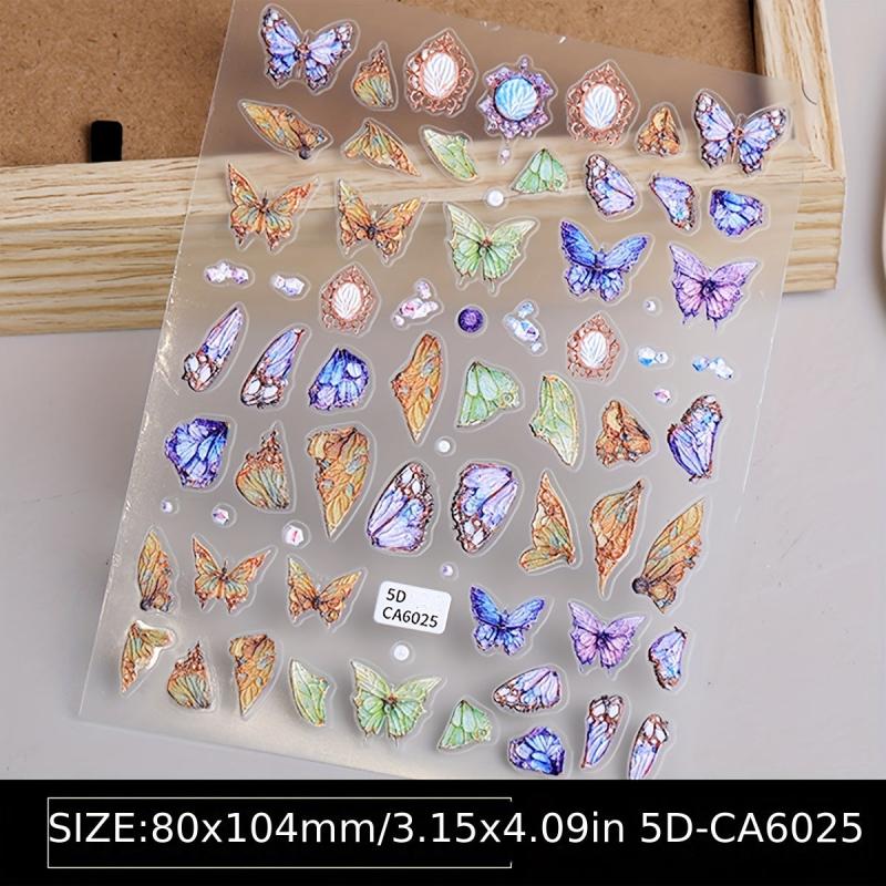5D Embossed Butterfly Nail Art Decals