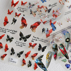 5D Embossed Butterfly Nail Art Decals