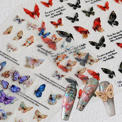 5D Embossed Butterfly Nail Art Decals
