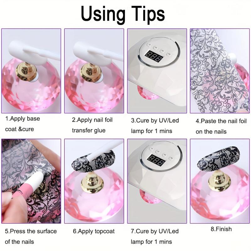 Boho Nail Foils Y2K Laser Aeolian Bells DIY Nail Art Decoration