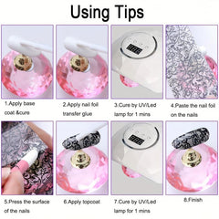 Boho Nail Foils Y2K Laser Aeolian Bells DIY Nail Art Decoration