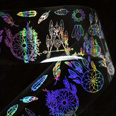 Boho Nail Foils Y2K Laser Aeolian Bells DIY Nail Art Decoration