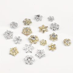 Snowflake Nail Charms 3D Crystals Rhinestones Perfect for Christmas Nail Art