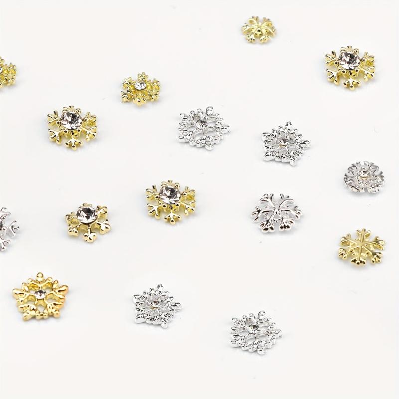 Snowflake Nail Charms 3D Crystals Rhinestones Perfect for Christmas Nail Art