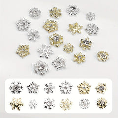 Snowflake Nail Charms 3D Crystals Rhinestones Perfect for Christmas Nail Art