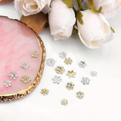 Snowflake Nail Charms 3D Crystals Rhinestones Perfect for Christmas Nail Art