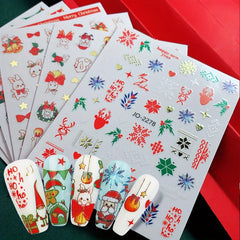 5pcs Halloween Nail Art Stickers Christmas Nail Art Decals Self Adhesive