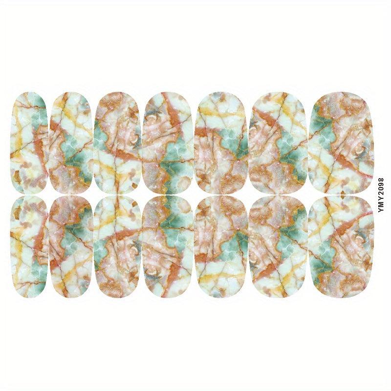 Marble Self-Adhesive Nail Polish Stickers - Manicure Decoration Kit