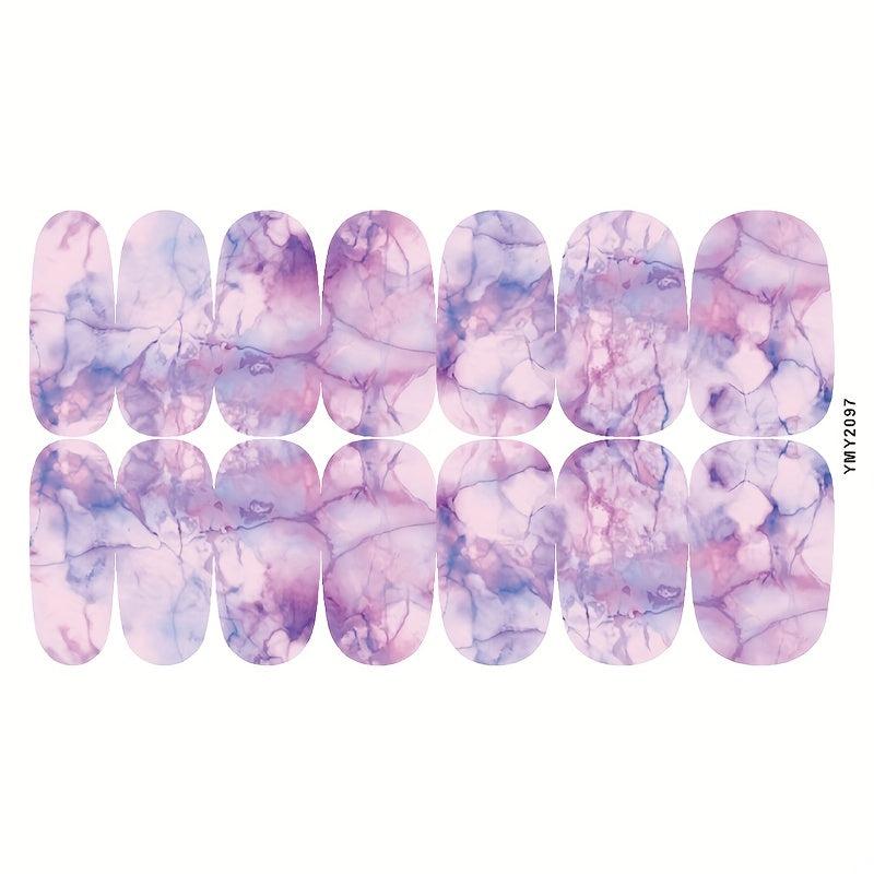 Marble Self-Adhesive Nail Polish Stickers - Manicure Decoration Kit