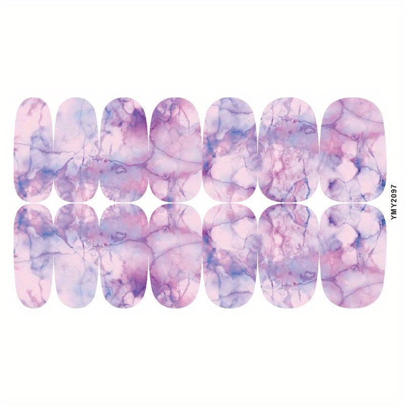 Marble Self-Adhesive Nail Polish Stickers - Manicure Decoration Kit