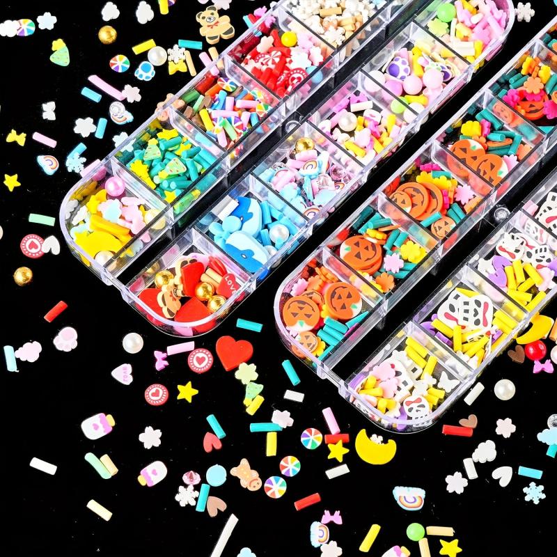 3D Halloween Slice Nail Stickers Christmas Nail Decals