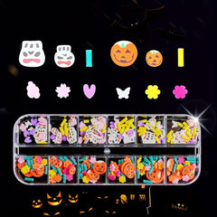 3D Halloween Slice Nail Stickers Christmas Nail Decals
