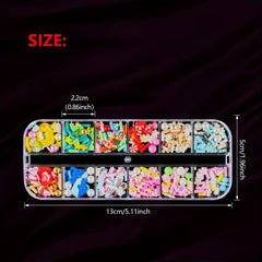 3D Halloween Slice Nail Stickers Christmas Nail Decals