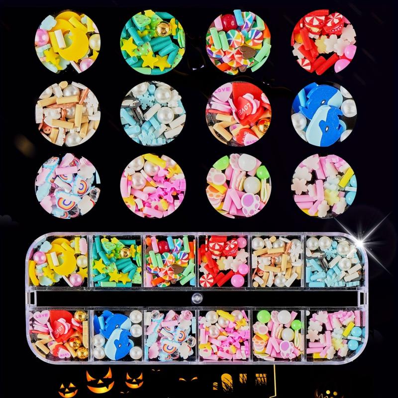 3D Halloween Slice Nail Stickers Christmas Nail Decals