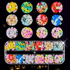 3D Halloween Slice Nail Stickers Christmas Nail Decals