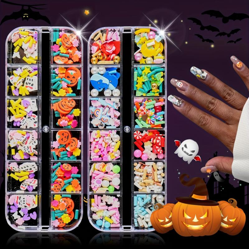 3D Halloween Slice Nail Stickers Christmas Nail Decals