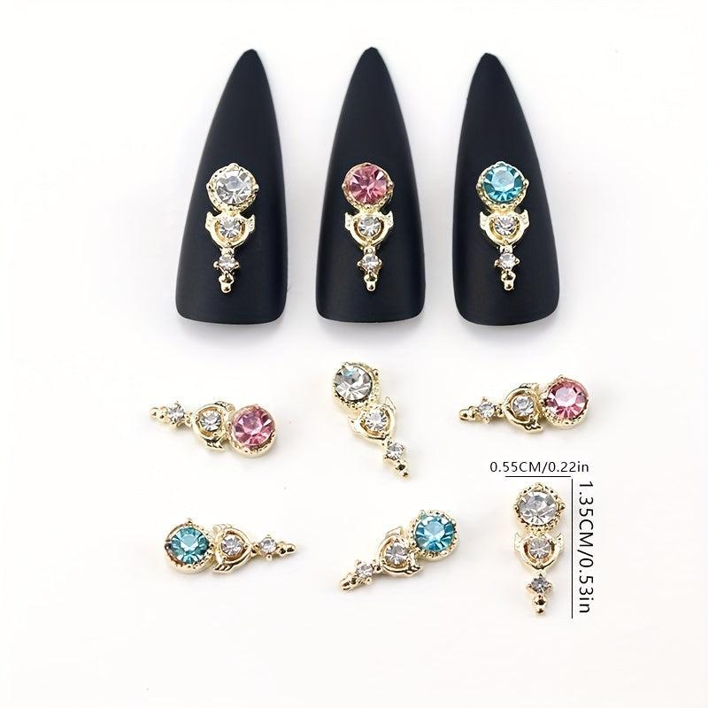 10pcs Wing Starry Rhinestone Nail Charms for Nail Art