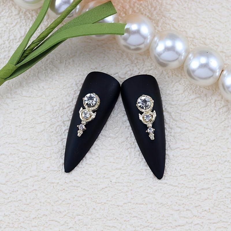 10pcs Wing Starry Rhinestone Nail Charms for Nail Art
