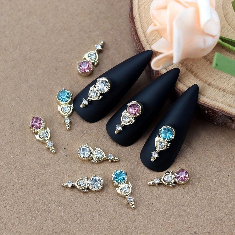 10pcs Wing Starry Rhinestone Nail Charms for Nail Art