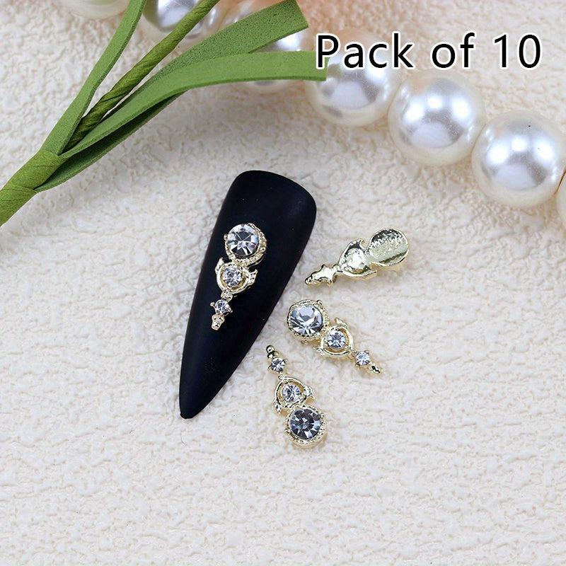 10pcs Wing Starry Rhinestone Nail Charms for Nail Art