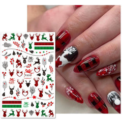 Christmas Nail Art Stickers Snowflake Santa Claus Elk Snowman Nail Decals