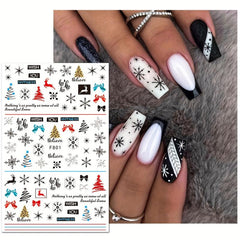 Christmas Nail Art Stickers Snowflake Santa Claus Elk Snowman Nail Decals