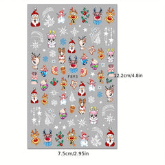 Christmas Nail Art Stickers Snowflake Santa Claus Elk Snowman Nail Decals