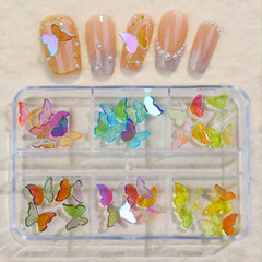 Butterfly Nail Charms with Crystals for Nail Art