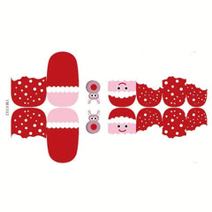 Christmas Nail Polish Stickers, Snowflake Snowman Elk Santa Claus Nail Strips