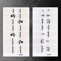6 Sheets Geometric Line Nail Polish Stickers with 3 Nail Files
